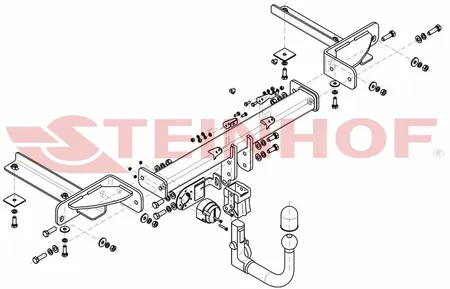 Фаркоп Steinhof для Opel Astra J GTC 2010-2016 Арт.O-104 O-104 в Владивосток