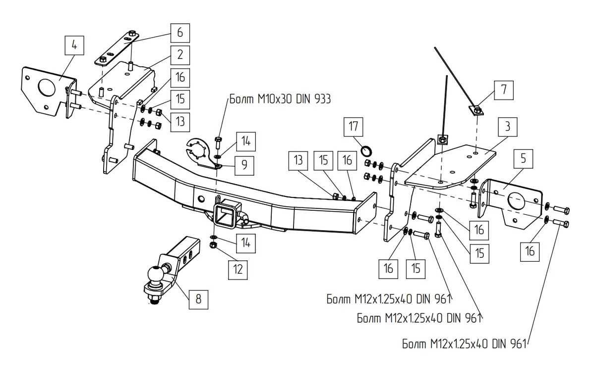 Фаркоп TowRus для GAC GS8 2021- Арт. 109182 109182 в Владивосток Фаркоп TowRus для GAC GS8 2021- Арт. 109182 109182 в Владивосток