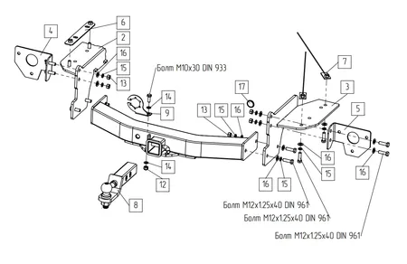 Фаркоп TowRus для GAC GS8 2021- Арт. 109182 109182 в Владивосток