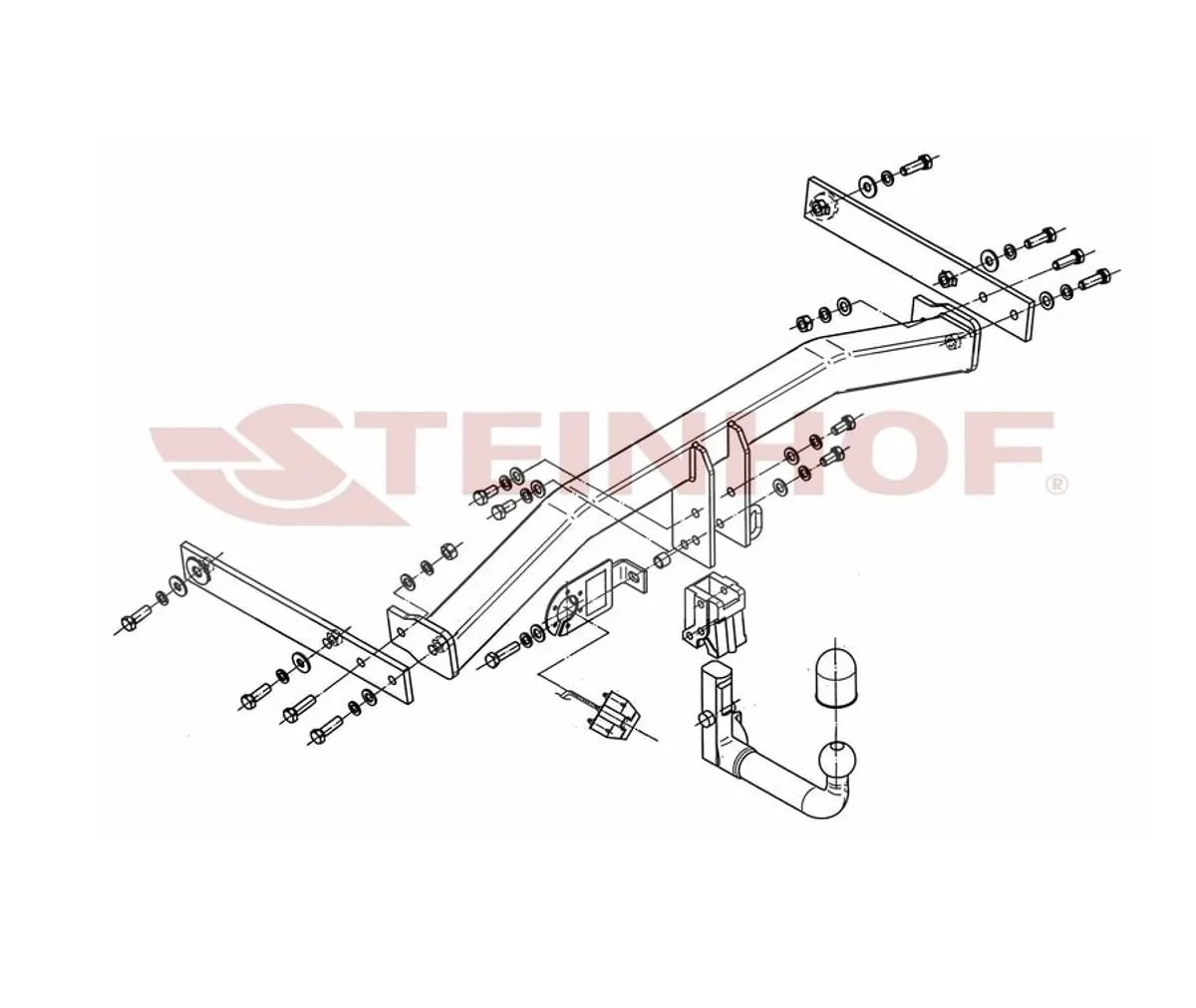 Фаркоп Steinhof для Volkswagen Tiguan 2007-2015 V-129 в Владивосток Фаркоп Steinhof для Volkswagen Tiguan 2007-2015 V-129 в Владивосток