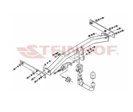 Фаркоп Steinhof для Volkswagen Tiguan 2007-2015 V-129 в Владивосток
