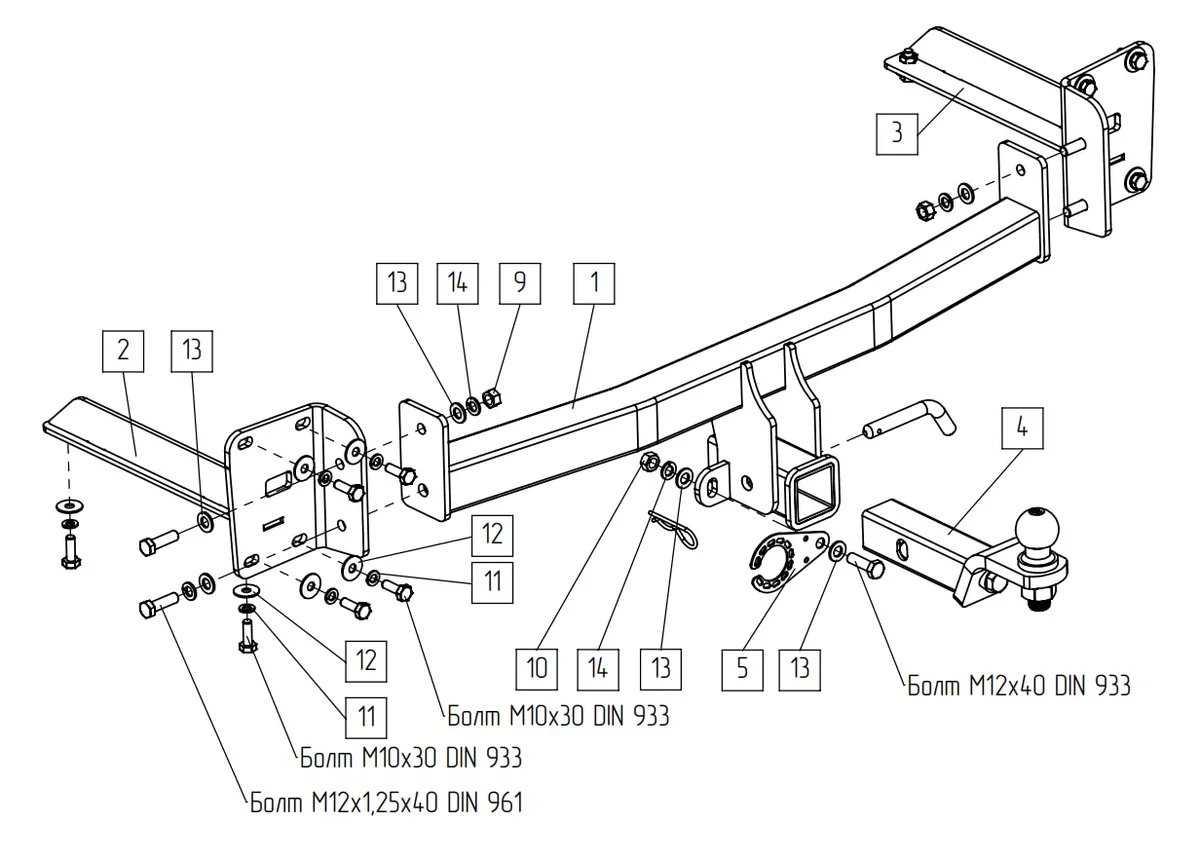 Фаркоп TowRus для Volkswagen Teramont 2022-2026 269092 в Владивосток Фаркоп TowRus для Volkswagen Teramont 2022-2026 269092 в Владивосток