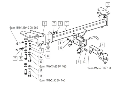 Фаркоп TowRus для Haval F7x 2025- 129299 в Владивосток