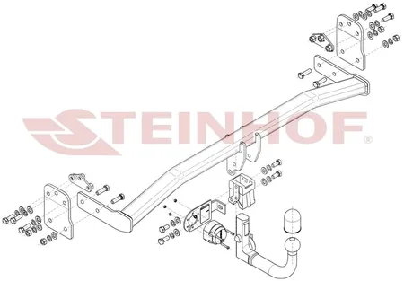 Фаркоп Steinhof для Hyundai Kona 2017-2023, (кроме N-Line и ADBlue) H-266 в Владивосток