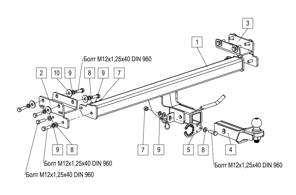Фаркоп TowRus для Jeland J7 2026- 269086 в Владивосток