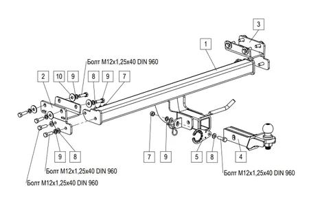 Фаркоп TowRus для Jeland J7 2026- 269086 в Владивосток