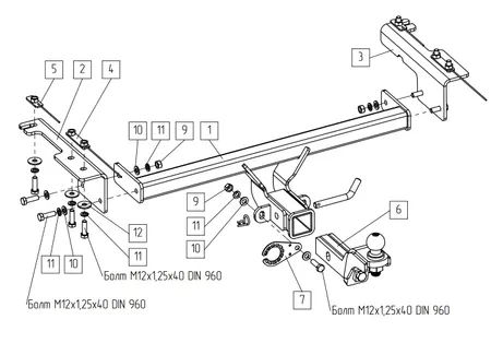 Фаркоп TowRus для Belgee X50 2023- 299413 в Владивосток